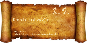Knoch István névjegykártya